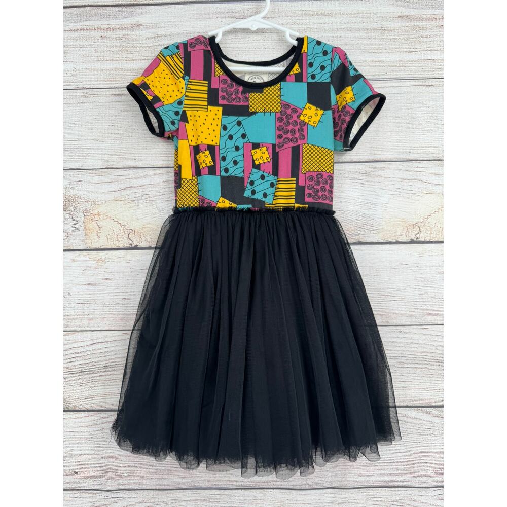 Taylor Joelle Nightmare Before Christmas Sally Patchwork Dress Girls 6 Black